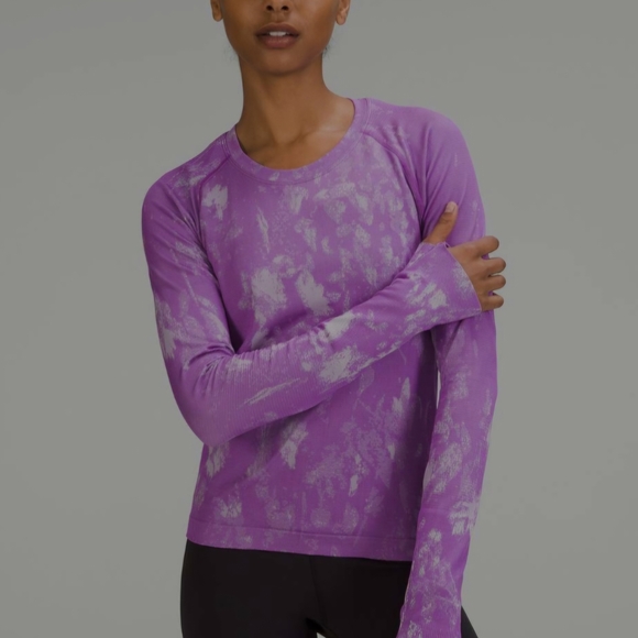 lululemon athletica Tops - lululemon athletica Lavender Tie-Dye Long Sleeve Top